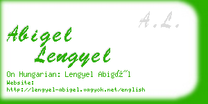 abigel lengyel business card